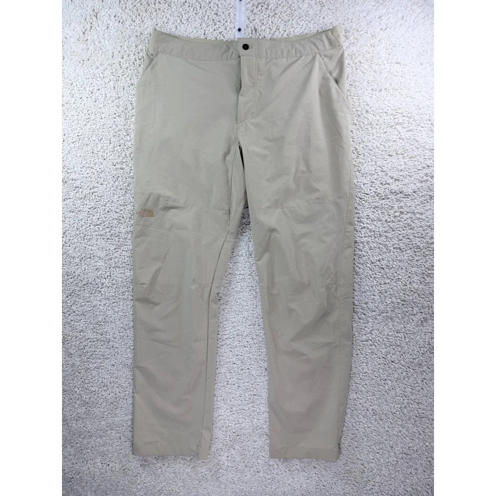 North Face Performance Pants Mens 38x32 Tan Khaki UPF 40 Hiking Stretch Active
